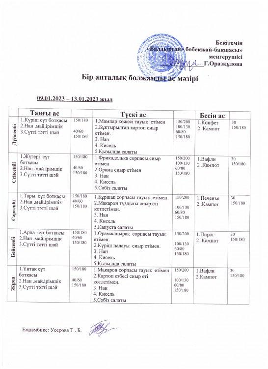 меню