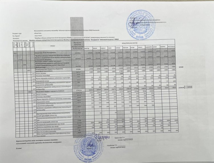 Қаржыландырудың жеке жоспары 2025